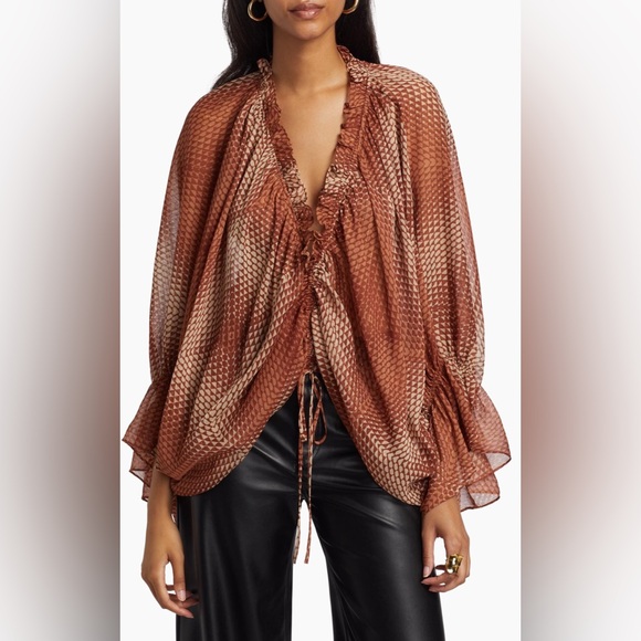 Ramy Brook Susanna Ruched Blouse